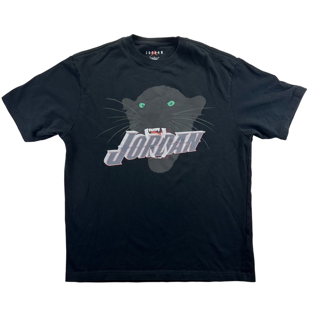 Jordan Brand Mens Medium Black Panther Jumpman Mountain Graphic T-Shirt